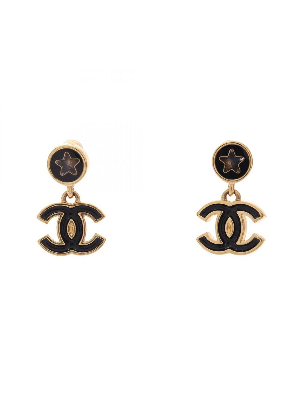 Chanel Cc Logo Earrings Metal Gold-Tone #371494C10B